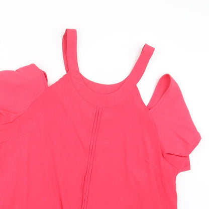 Avon Womens Pink   Basic Blouse Size 14
