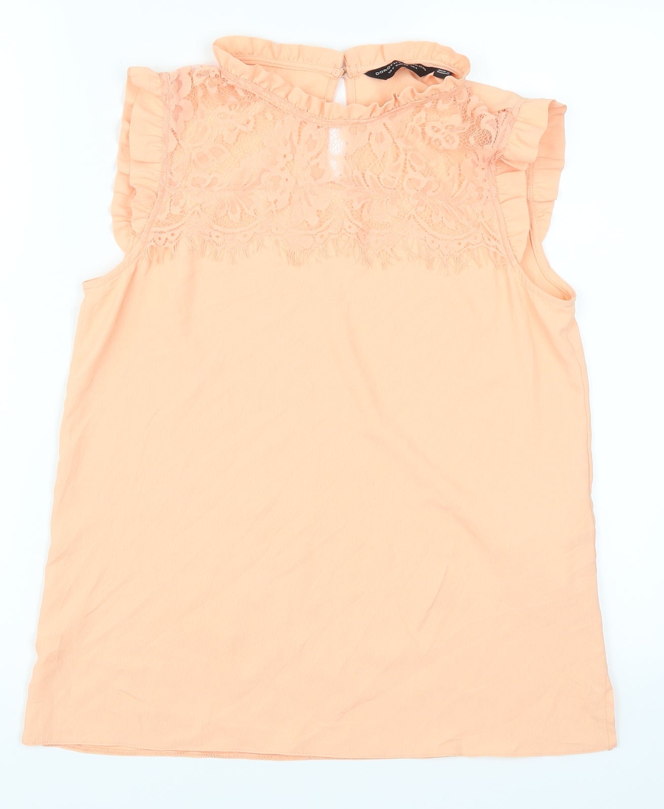 Womens UK Size 6 Dorothy Perkins Orange Basic Blouse