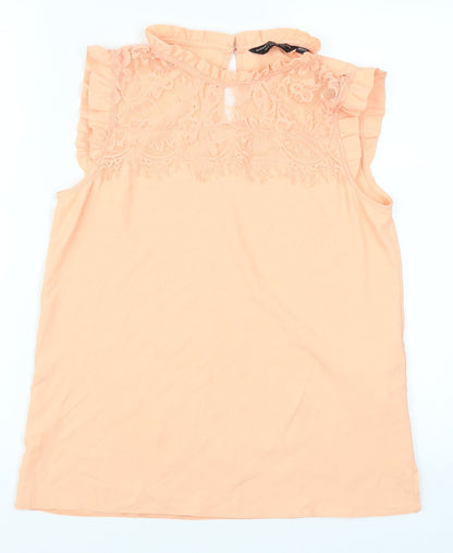 Womens UK Size 6 Dorothy Perkins Orange Basic Blouse