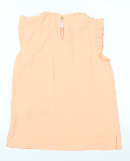 Womens UK Size 6 Dorothy Perkins Orange Basic Blouse