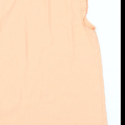 Womens UK Size 6 Dorothy Perkins Orange Basic Blouse