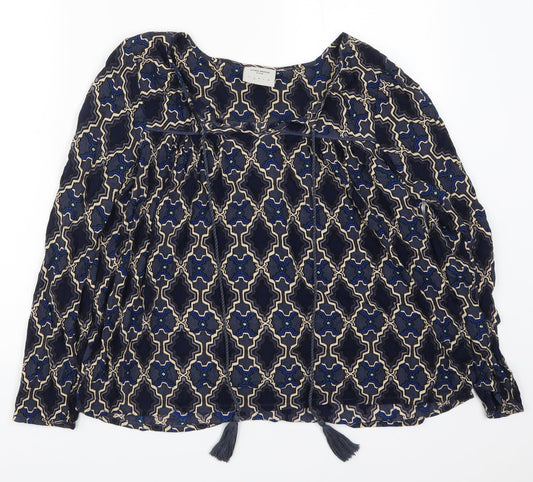 Womens UK Size S VERO MODA Blue Basic Blouse