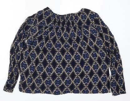 Womens UK Size S VERO MODA Blue Basic Blouse