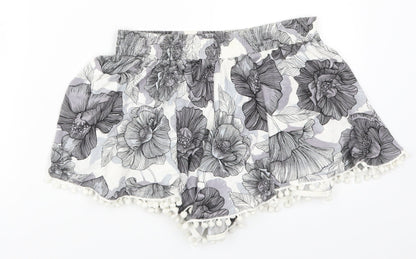 NEXT Womens Grey Floral  Mom Shorts Size 6