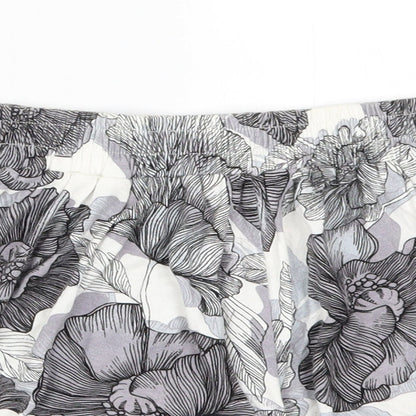 NEXT Womens Grey Floral  Mom Shorts Size 6