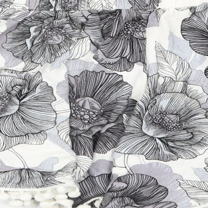 NEXT Womens Grey Floral  Mom Shorts Size 6