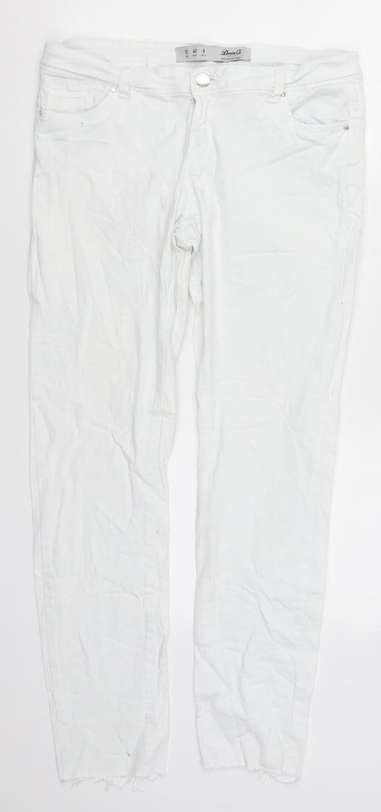 Denim Co Womens White  Denim Skinny Jeans Size 12 L28 in