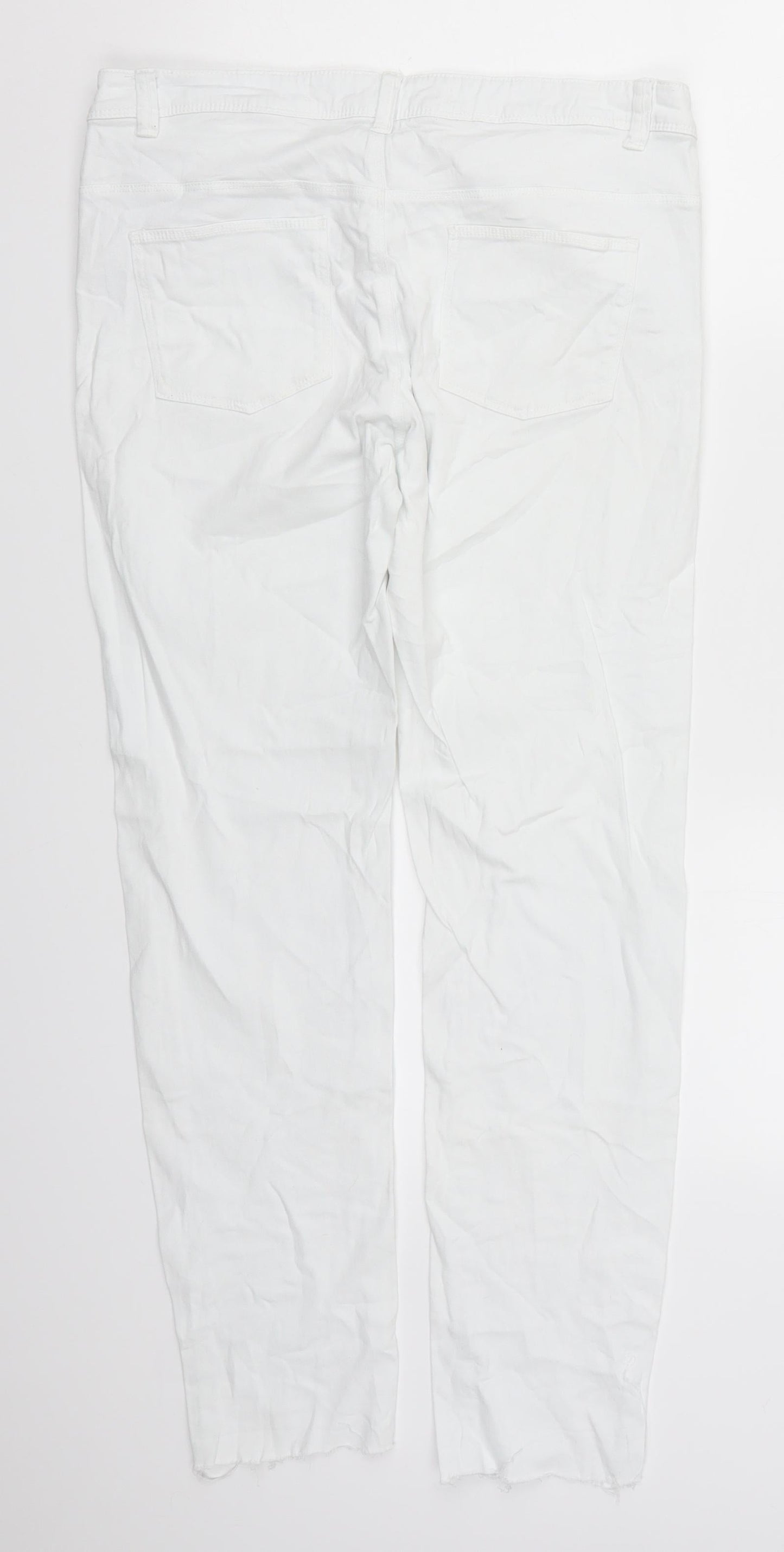 Denim Co Womens White  Denim Skinny Jeans Size 12 L28 in