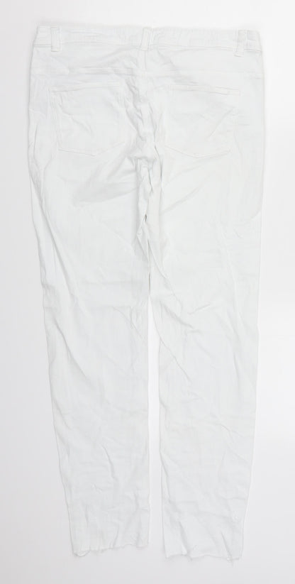 Denim Co Womens White  Denim Skinny Jeans Size 12 L28 in