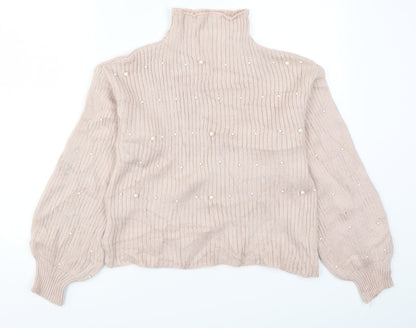 SheIn Womens Pink  Knit Pullover Jumper Size S