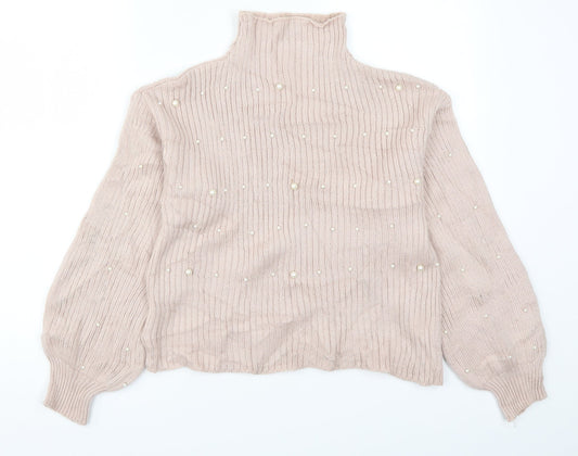 SheIn Womens Pink  Knit Pullover Jumper Size S