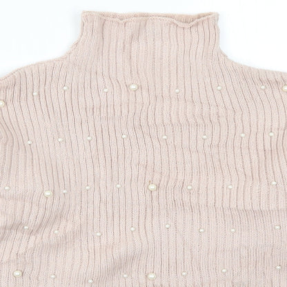 SheIn Womens Pink  Knit Pullover Jumper Size S