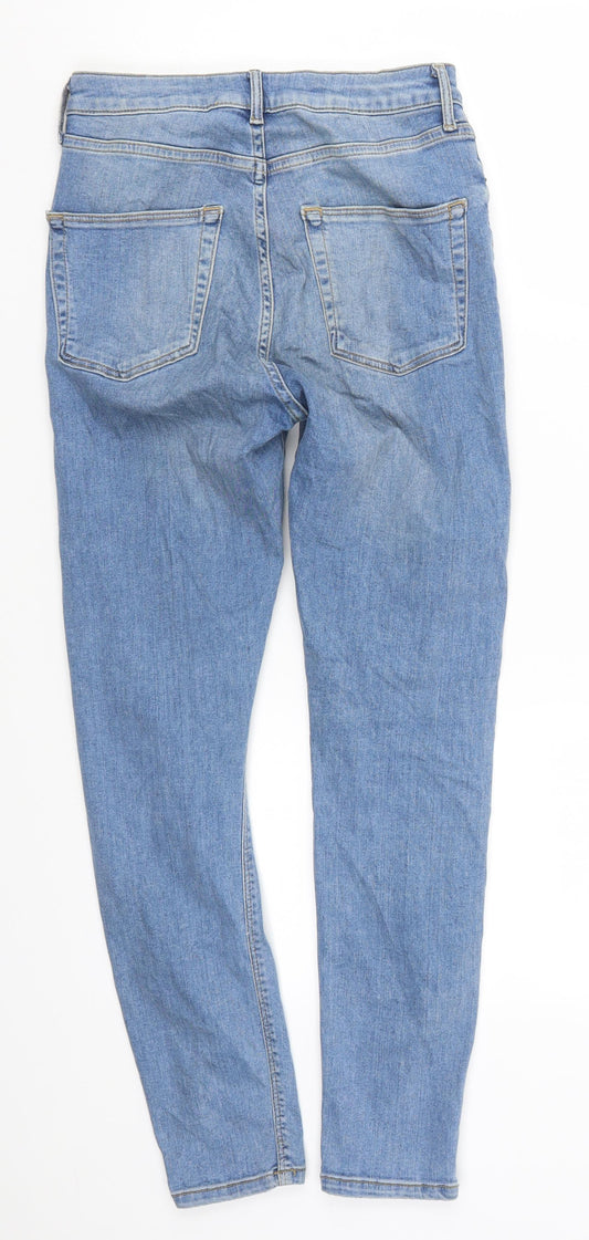 Topshop Womens Blue  Denim Skinny Jeans Size 28 in L27 in