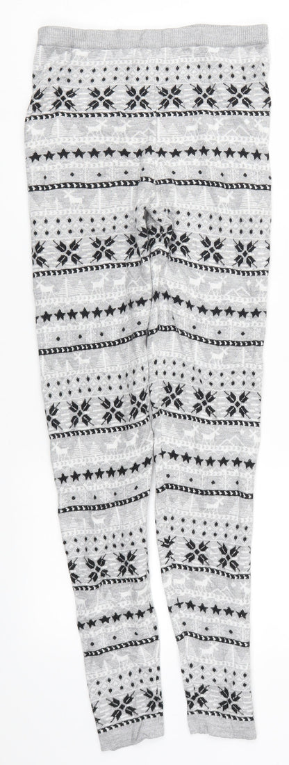 Peppetrs Girls Grey Geometric  Carrot Trousers Size 10-11 Years