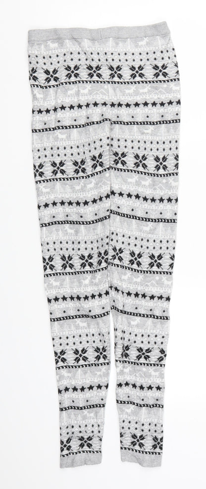 Peppetrs Girls Grey Geometric  Carrot Trousers Size 10-11 Years