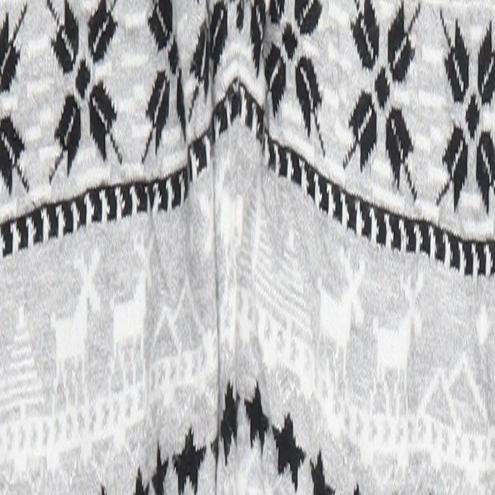 Peppetrs Girls Grey Geometric  Carrot Trousers Size 10-11 Years