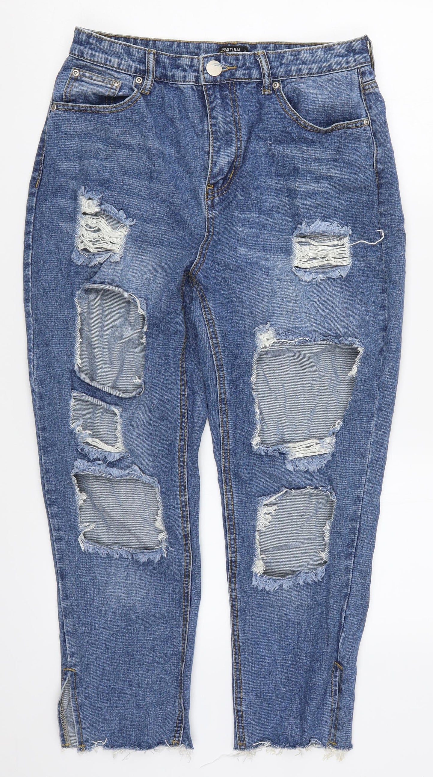 Nasty Gal Womens Blue  Denim Mom Jeans Size 8 L23.5 in