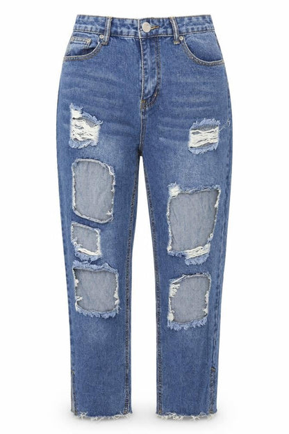 Womens UK Size 8 Nasty Gal Regular Fit Mom Blue Jeans
