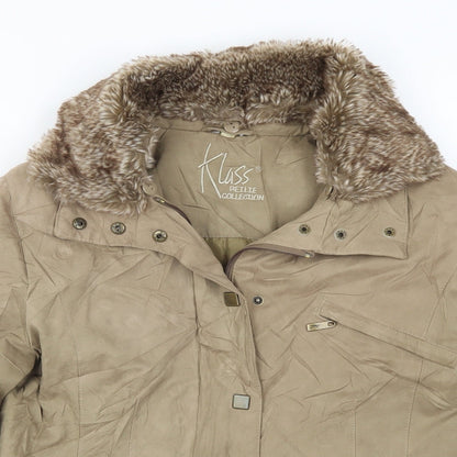 Klass Womens Beige   Jacket Coat Size S