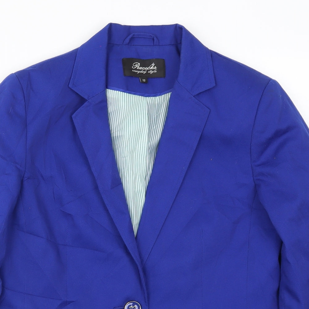 Peacocks Womens Blue   Jacket Suit Jacket Size 12