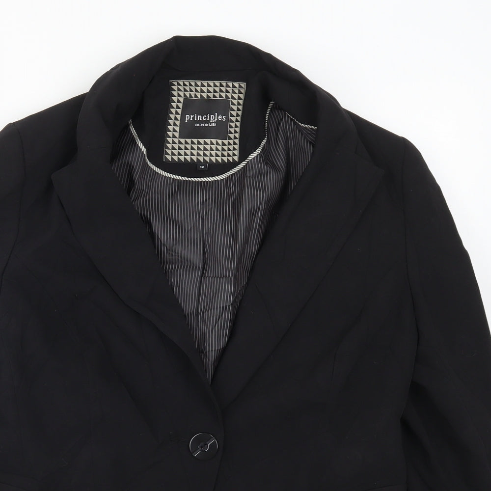 Principles Womens Black   Jacket Suit Jacket Size 12