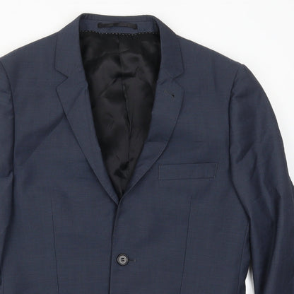 Mens UK Size 38 Topman Regular Blue Suit Jacket