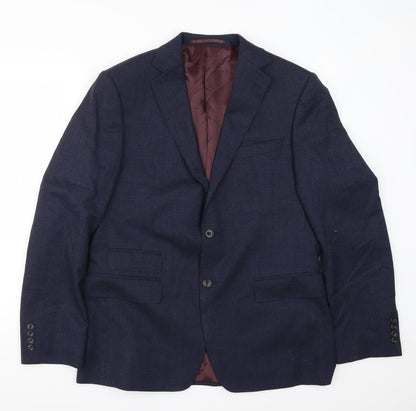 Mens UK Size 40 Marks and Spencer Regular Blue Suit Jacket