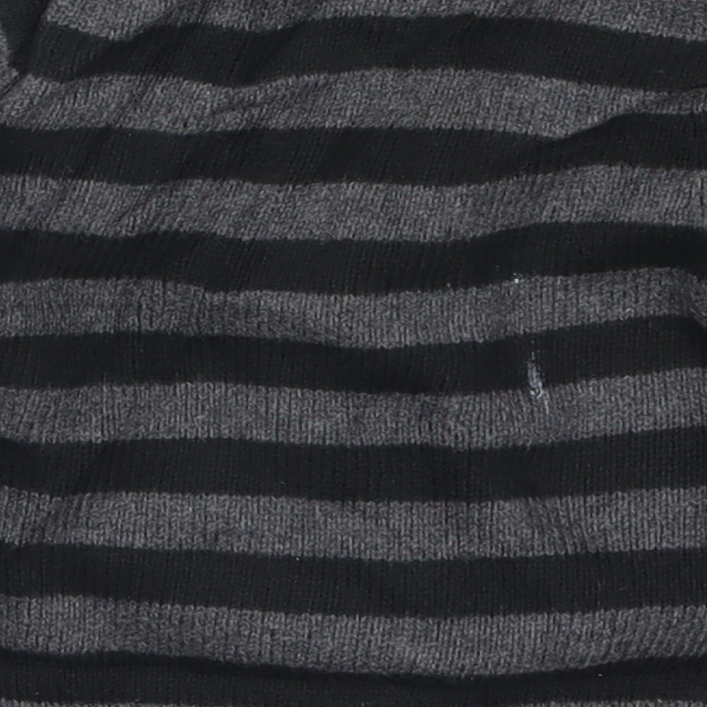 Gap Boys Grey Striped  Cardigan Jumper Size 6-9 Months