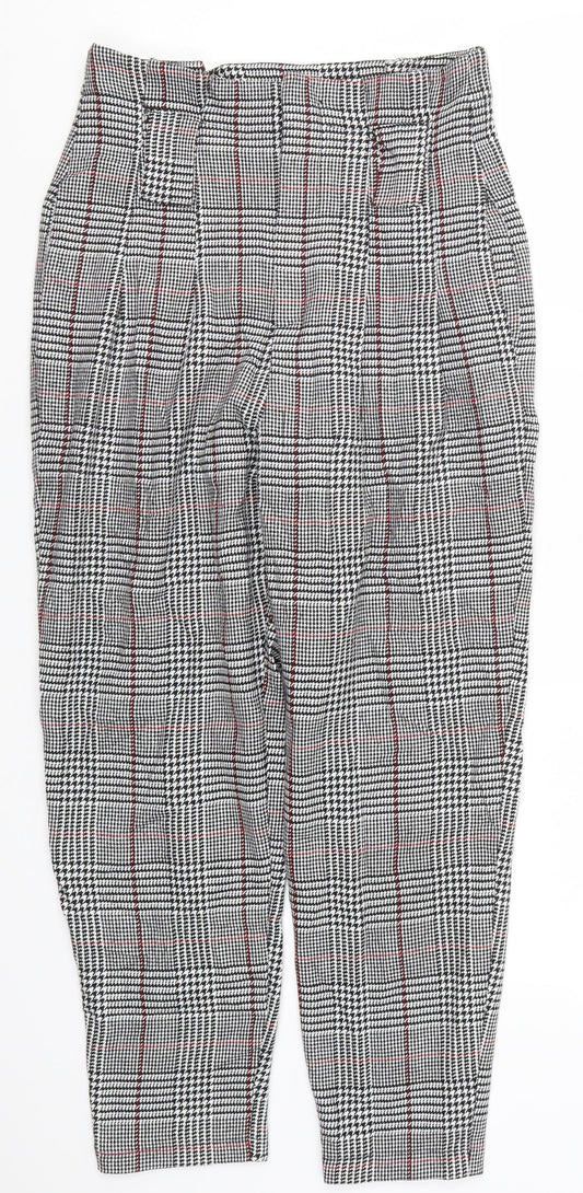 Bershka Womens Grey Houndstooth  Trousers  Size 10 L24 in