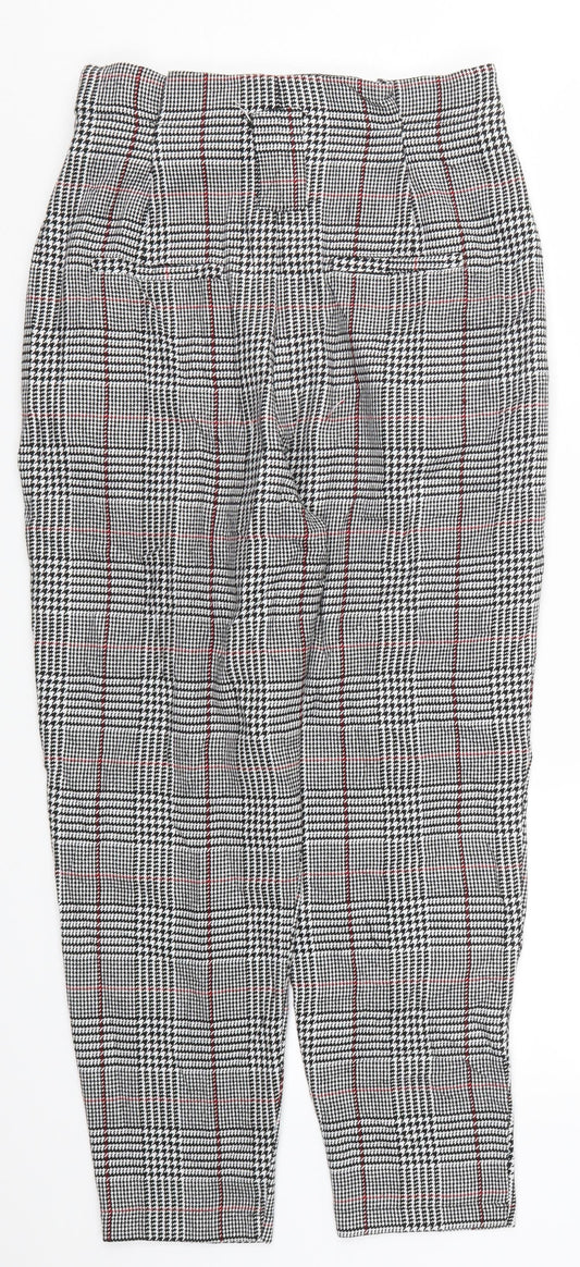 Bershka Womens Grey Houndstooth  Trousers  Size 10 L24 in