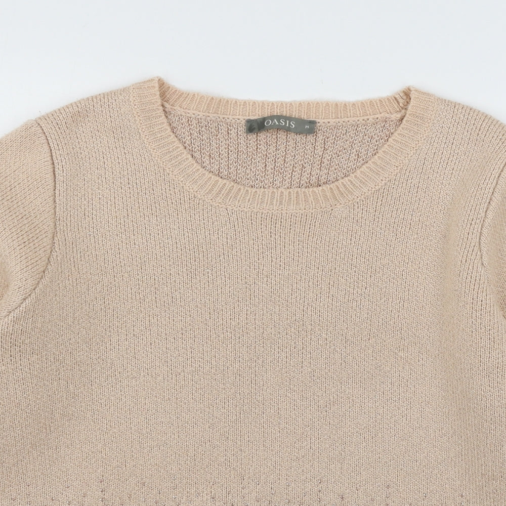 Womens UK Size M Oasis Pink Pullover Jumper