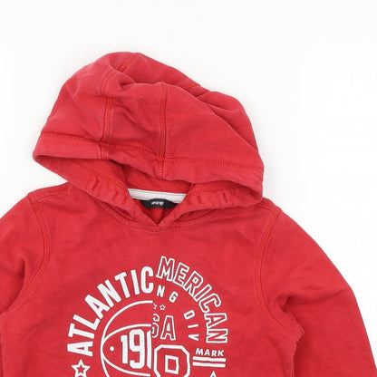 George Boys Red  Jersey Pullover Hoodie Size 6-7 Years  - Atlantic