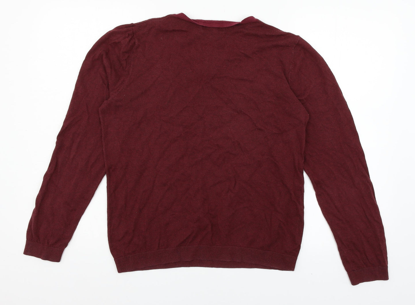 Topman Mens Red  Knit Pullover Jumper Size M