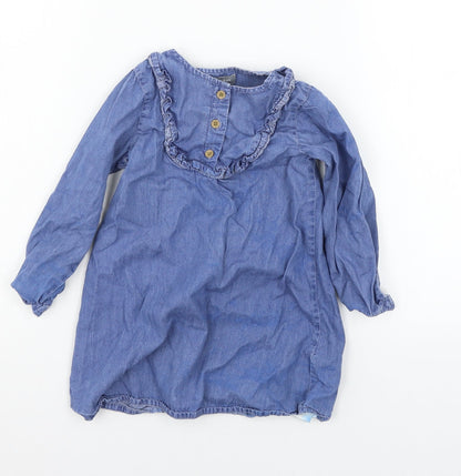 Primark Girls Blue  Denim Shirt Dress  Size S