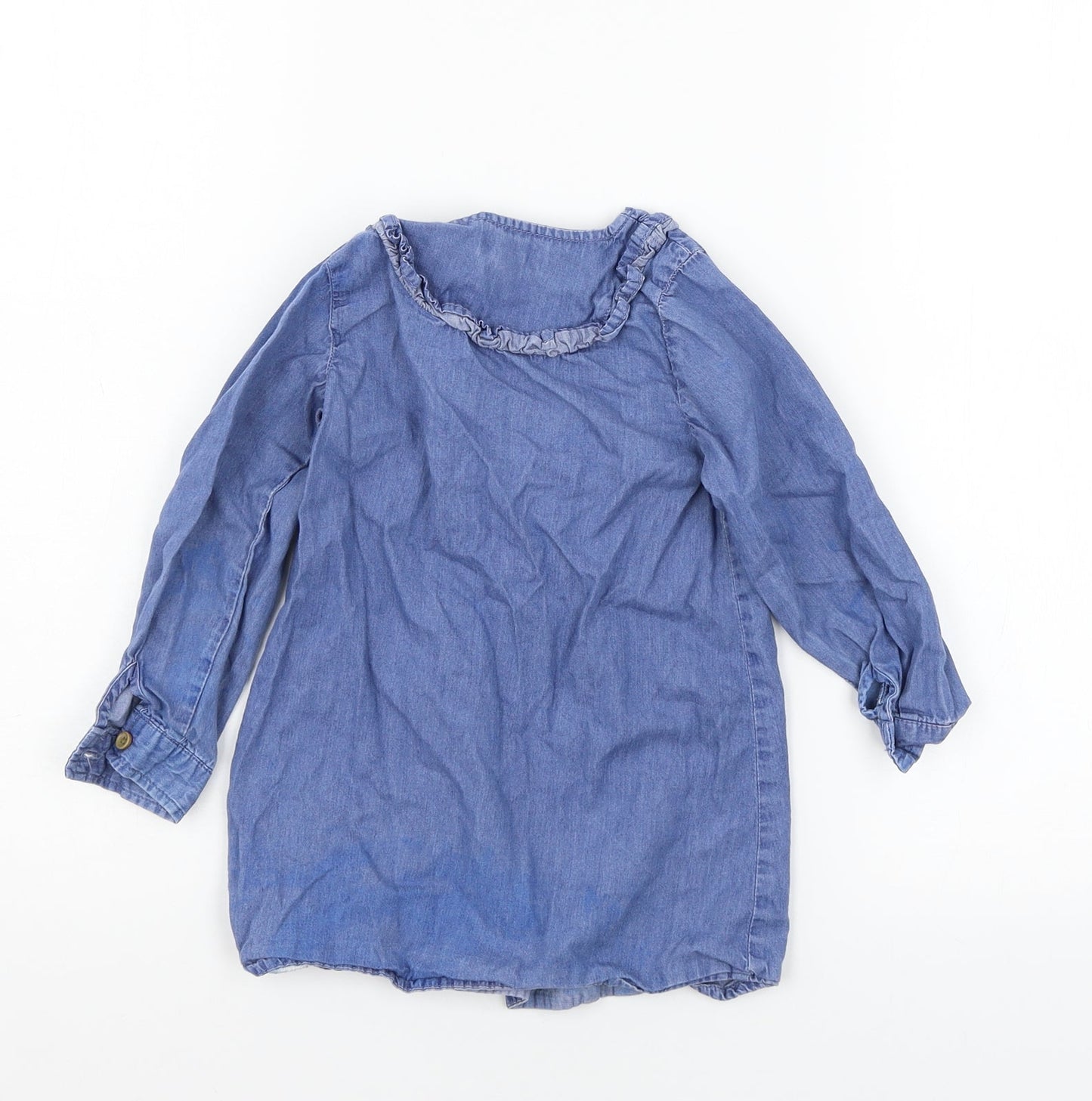 Primark Girls Blue  Denim Shirt Dress  Size S