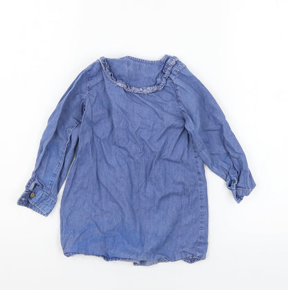 Primark Girls Blue  Denim Shirt Dress  Size S