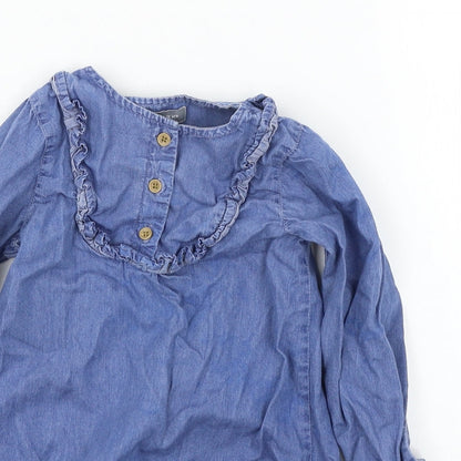 Primark Girls Blue  Denim Shirt Dress  Size S