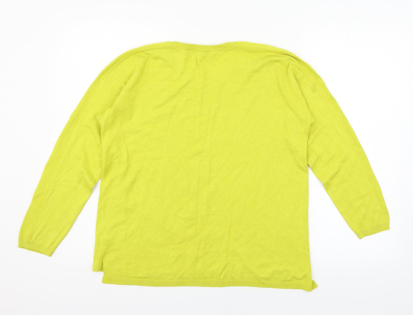 George Womens Yellow  Knit Pullover Jumper Size 12  - Cut out sleeves