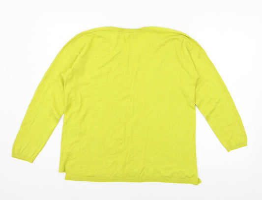 George Womens Yellow  Knit Pullover Jumper Size 12  - Cut out sleeves