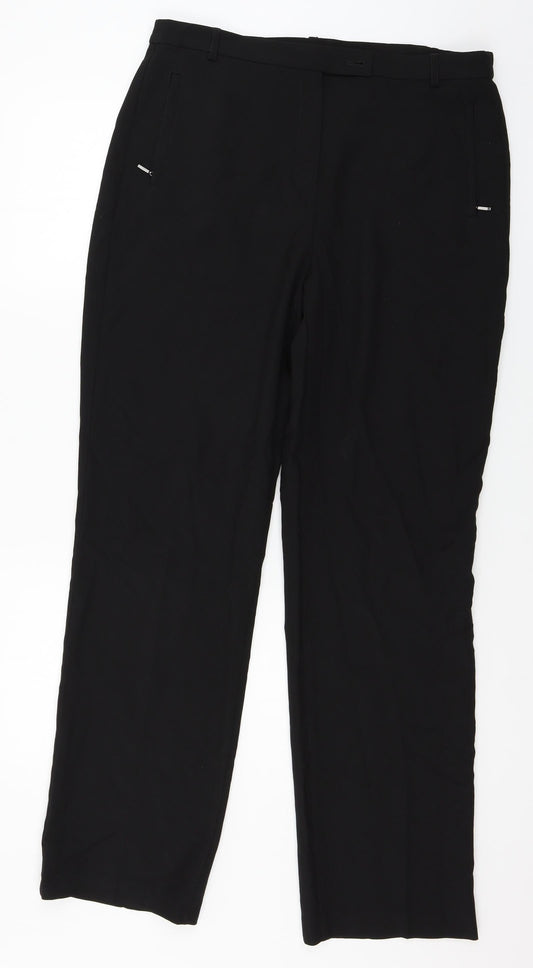 Womens UK Size 14 Marks and Spencer Regular Fit  Black Trousers