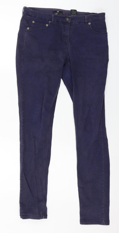 Womens UK Size 10 H&M Regular Fit Skinny Blue Jeans