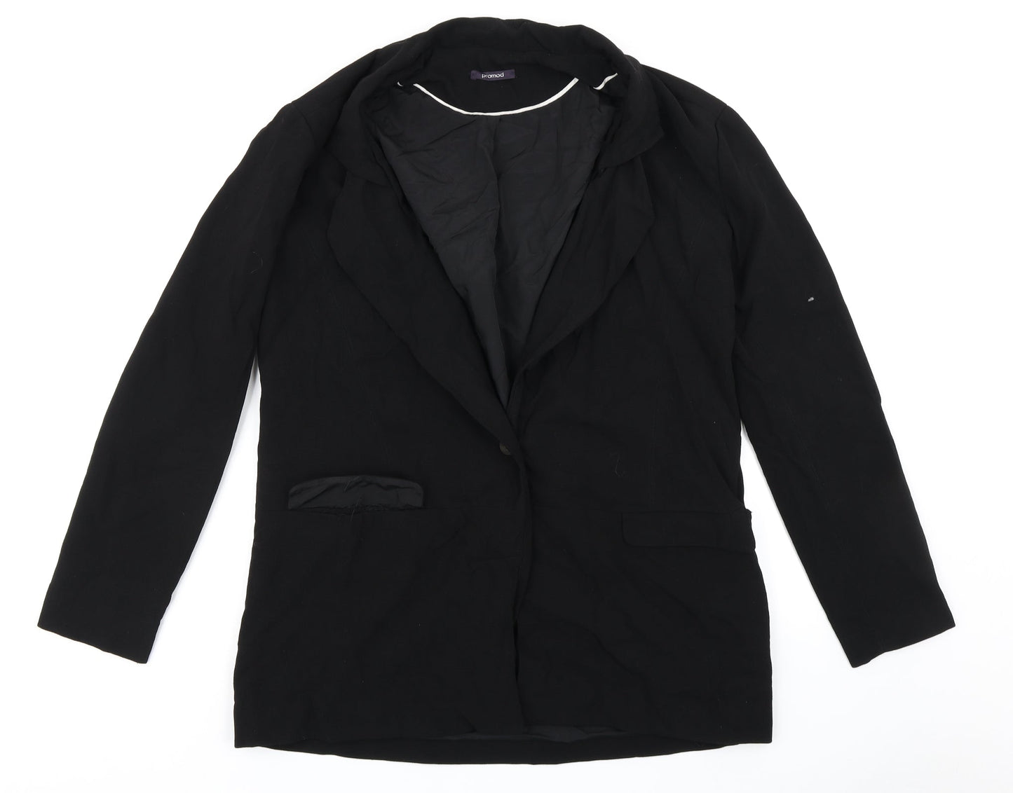 Promod Womens Black   Jacket Blazer Size 14