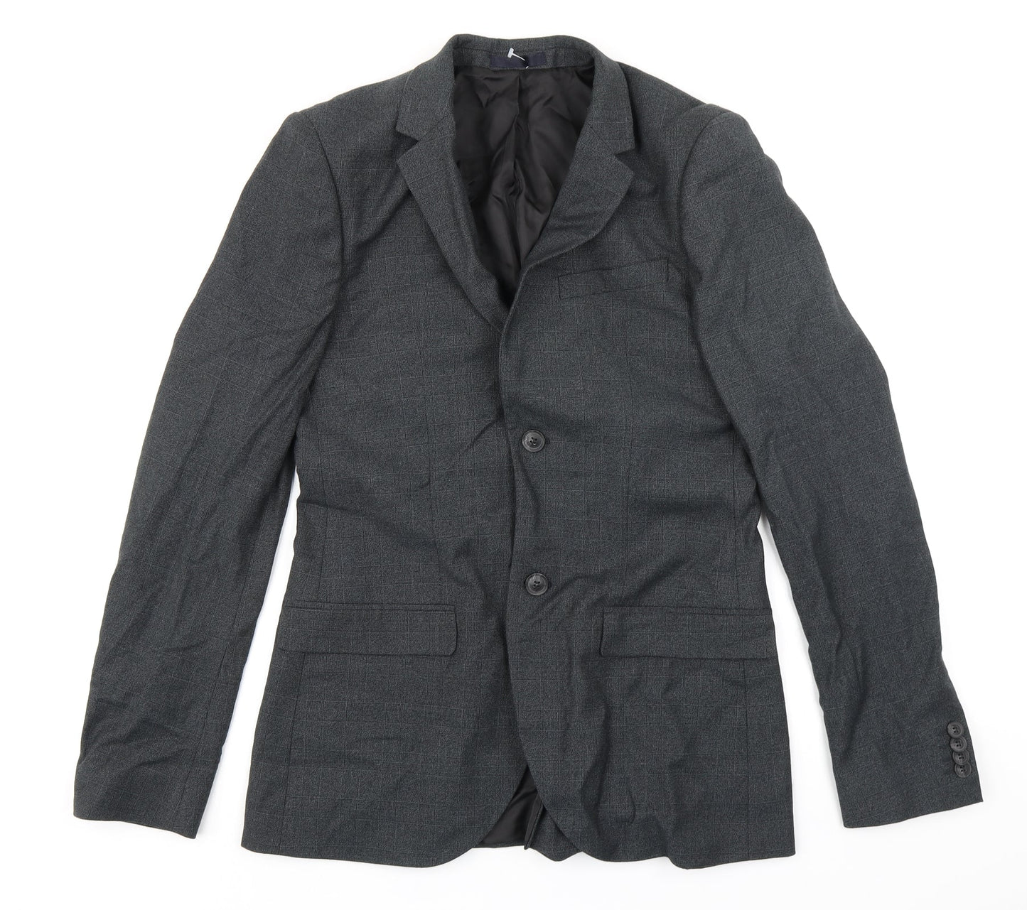 Mens UK Size 38 Topman Regular Grey Suit Jacket
