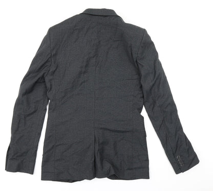 Mens UK Size 38 Topman Regular Grey Suit Jacket