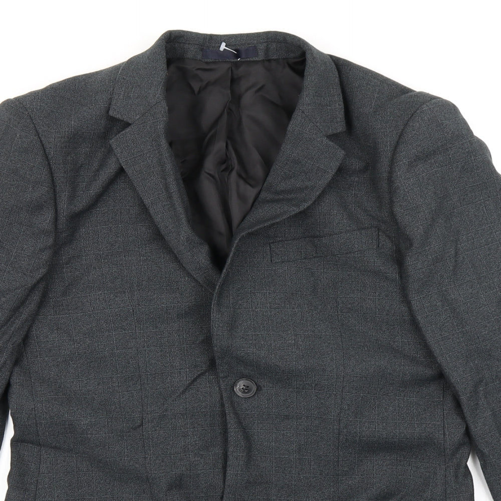 Mens UK Size 38 Topman Regular Grey Suit Jacket