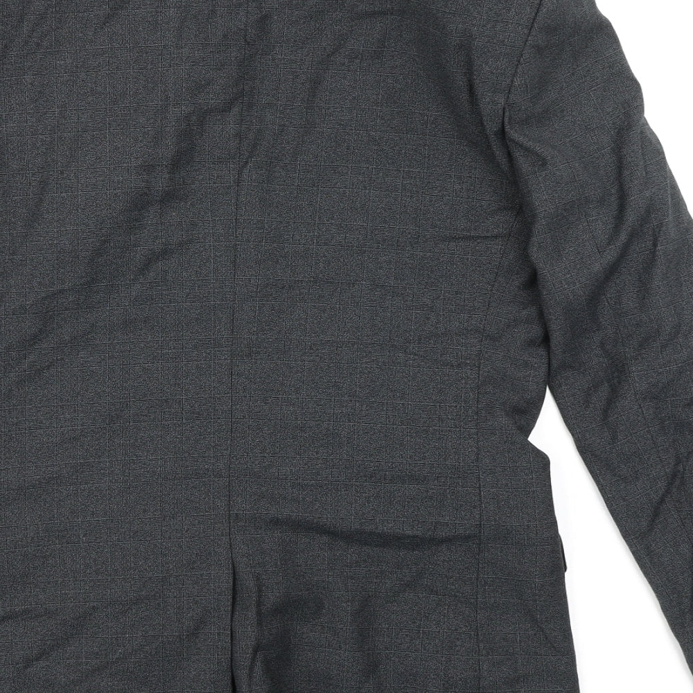 Mens UK Size 38 Topman Regular Grey Suit Jacket