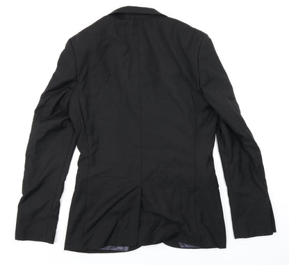 Mens UK Size 36 Topman Regular Black Suit Jacket