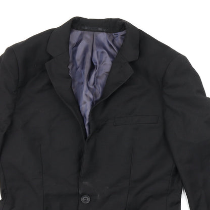 Mens UK Size 36 Topman Regular Black Suit Jacket