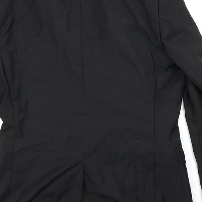 Mens UK Size 36 Topman Regular Black Suit Jacket