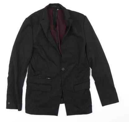 Mens UK Size 38 River Island Regular Black Suit Jacket